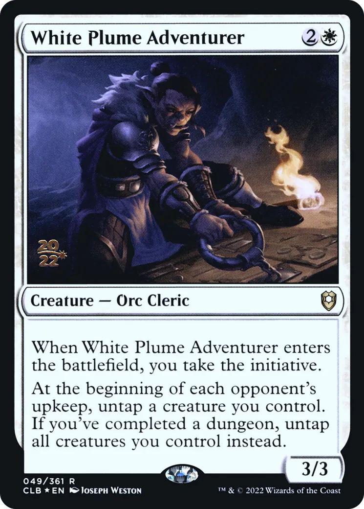 White Plume Adventurer — Battle for Baldur's Gate Promos — Magic: The Gathering