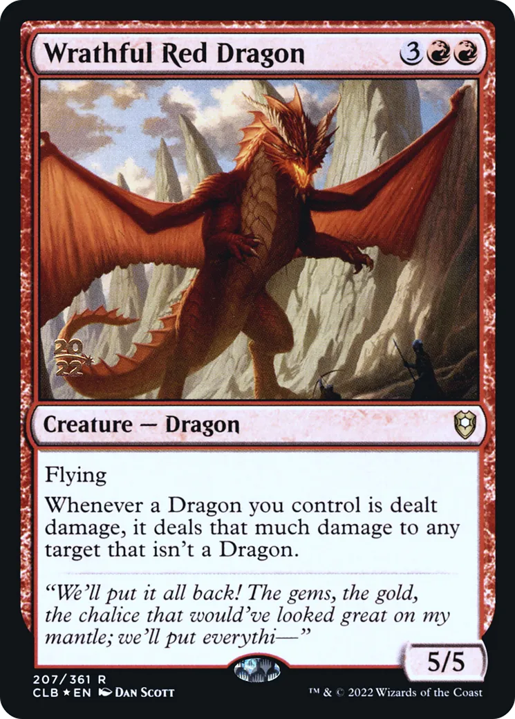 Dragon rouge furieux — Battle for Baldur's Gate Promos — Magic: The Gathering