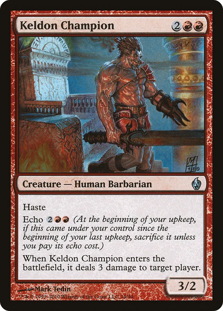 Keldon Champion — Premium Deck Series: Fire and Lightning — Magic: The Gathering