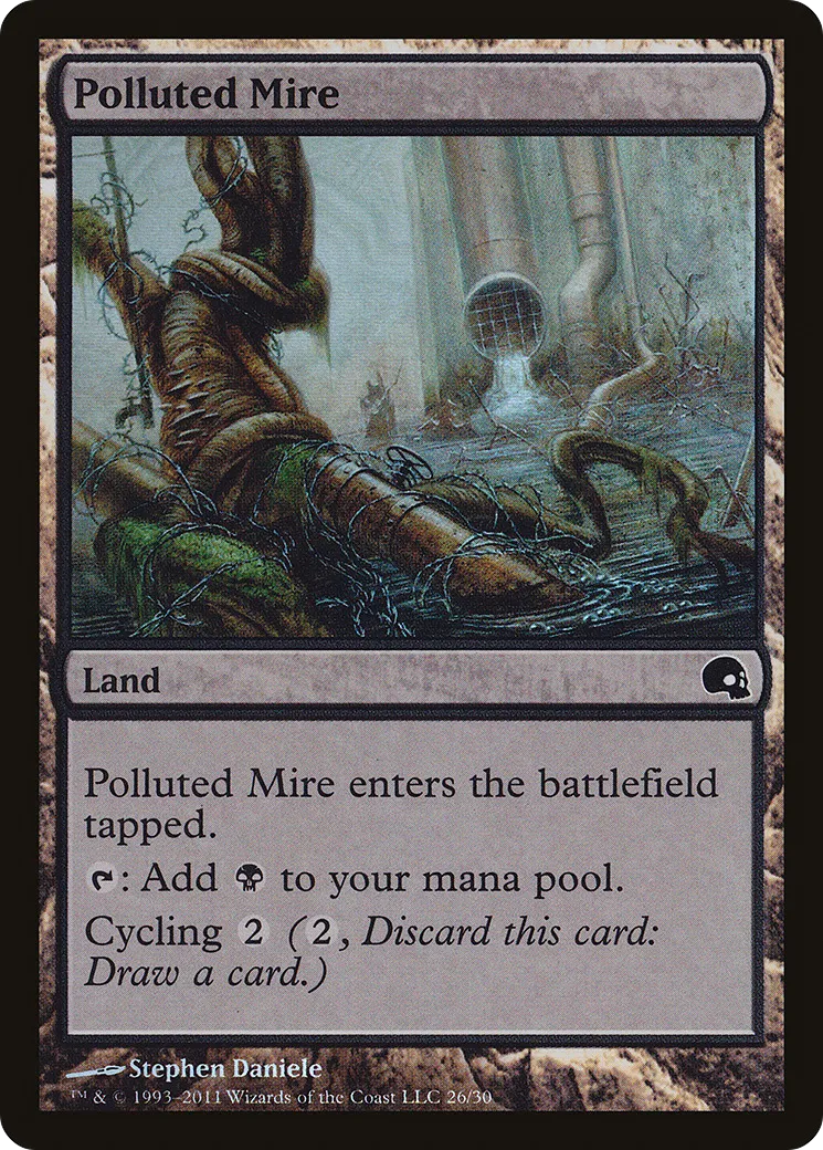 Polluted Mire — Premium Deck Series: Graveborn — Magic: The Gathering