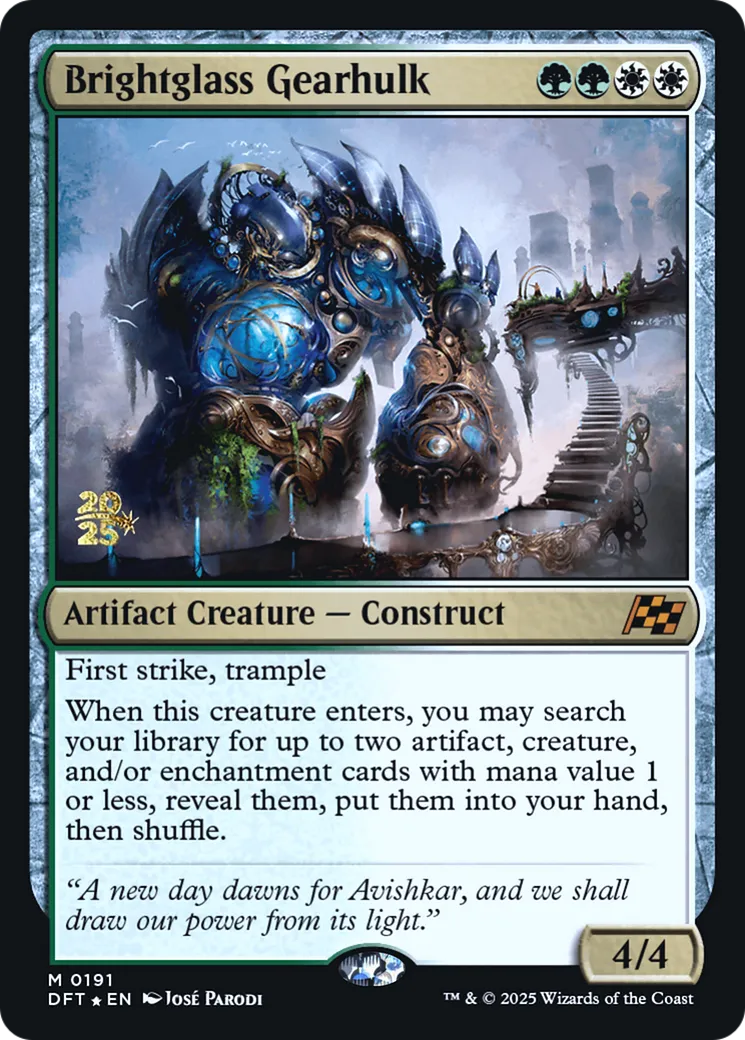 Brightglass Gearhulk — Aetherdrift Promos — Magic: The Gathering