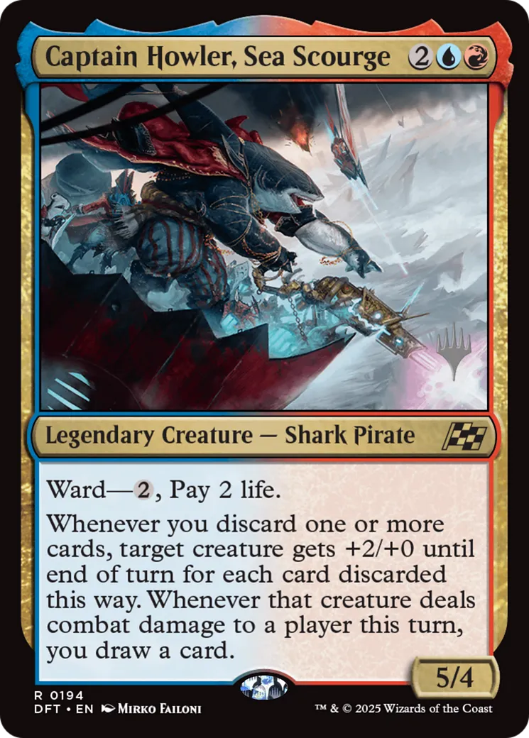 Captain Howler, Sea Scourge — Aetherdrift Promos — Magic: The Gathering