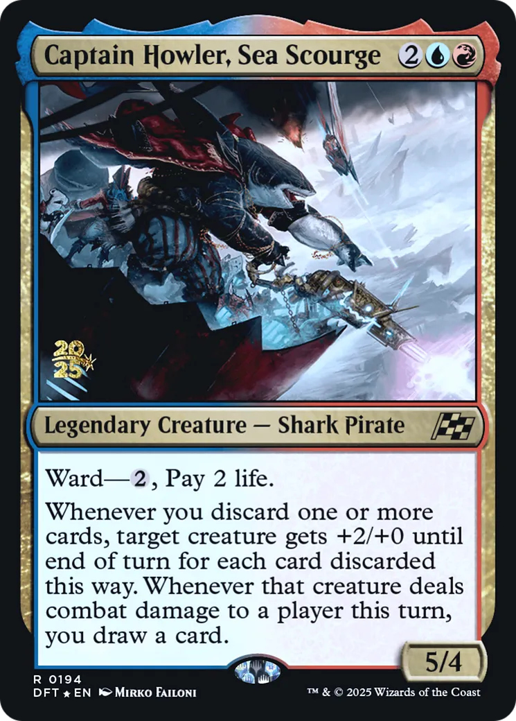 Captain Howler, Sea Scourge — Aetherdrift Promos — Magic: The Gathering
