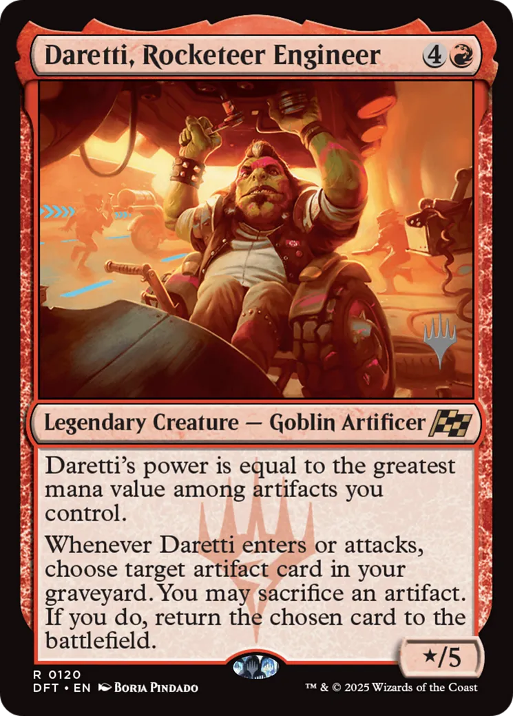 Daretti, Rocketeer Engineer — Aetherdrift Promos — Magic: The Gathering