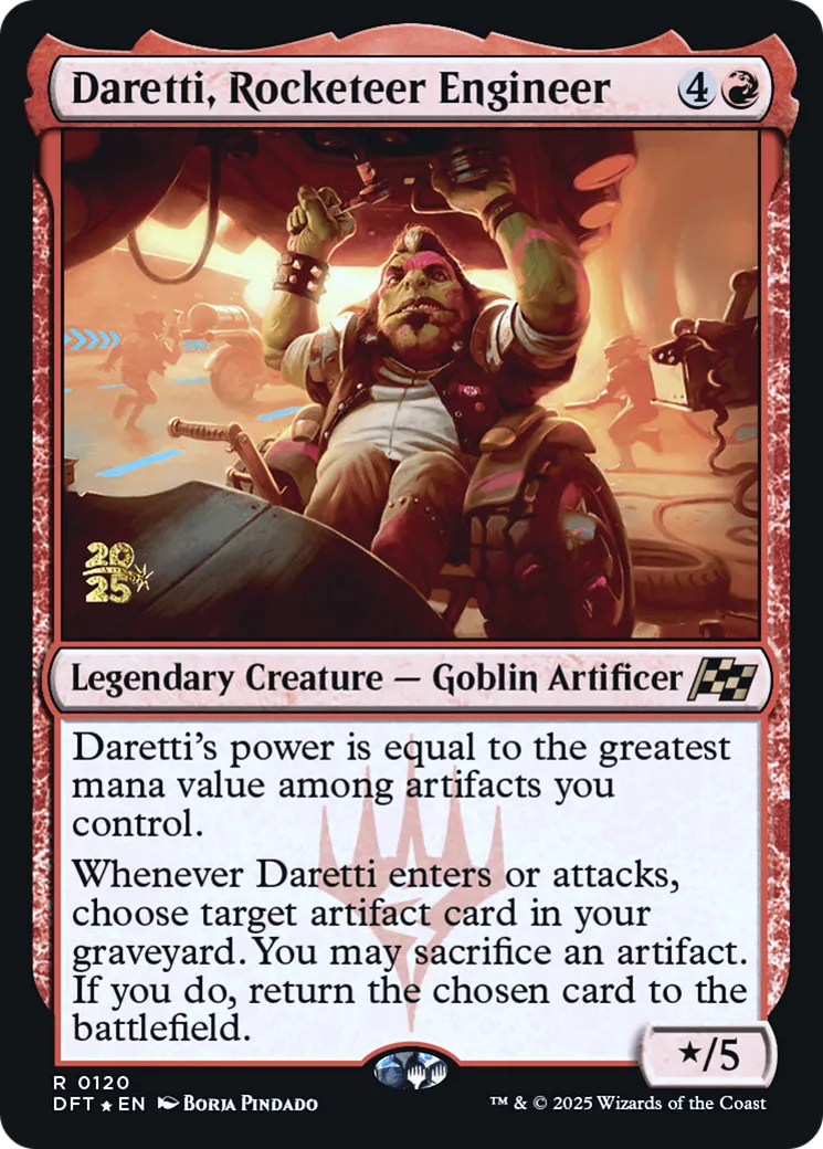 Daretti, Rocketeer Engineer — Aetherdrift Promos — Magic: The Gathering