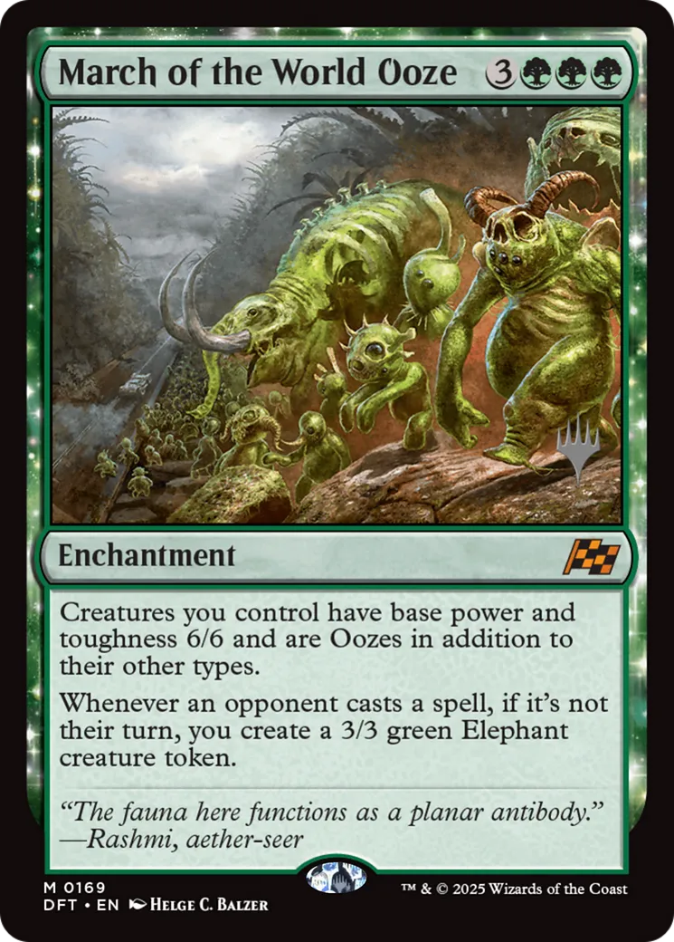 March of the World Ooze — Aetherdrift Promos — Magic: The Gathering