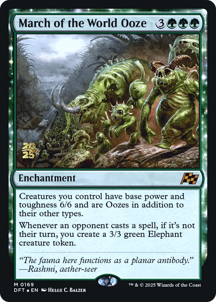 March of the World Ooze — Aetherdrift Promos — Magic: The Gathering
