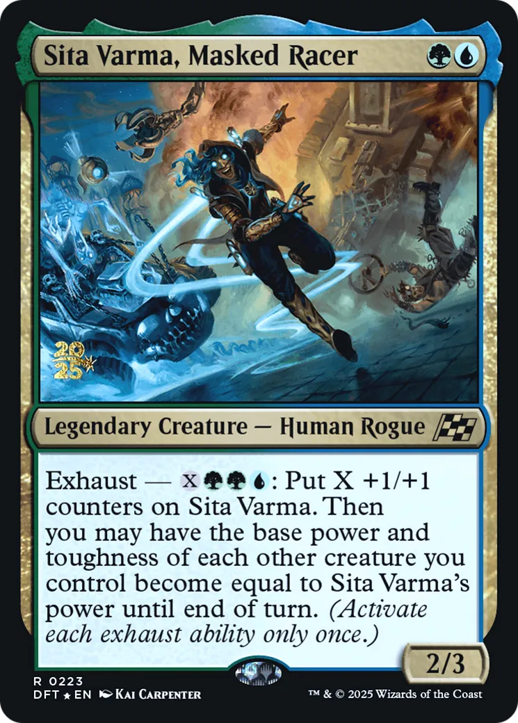 Sita Varma, Masked Racer — Aetherdrift Promos — Magic: The Gathering
