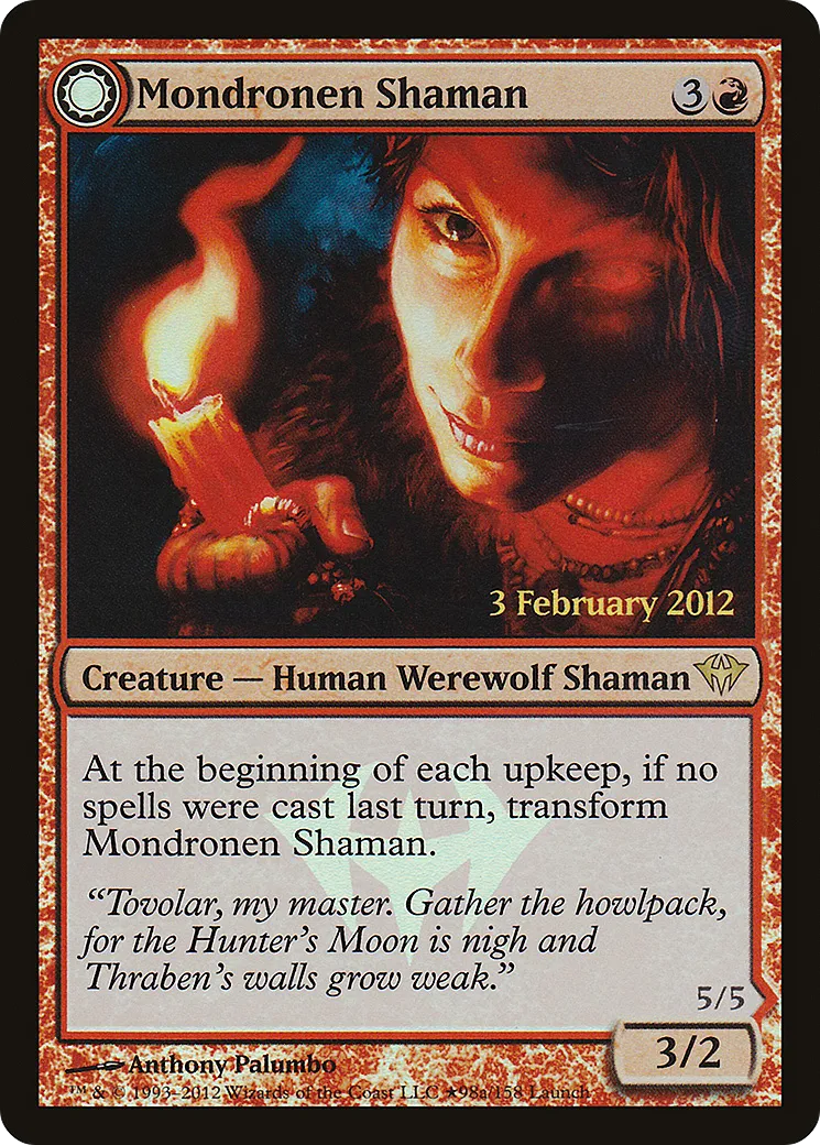 Mondronen Shaman // Tovolar's Magehunter — Dark Ascension Promos — Magic: The Gathering