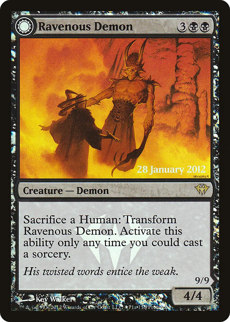 Ravenous Demon // Archdemon of Greed from Dark Ascension Promos - Magic: The Gathering
