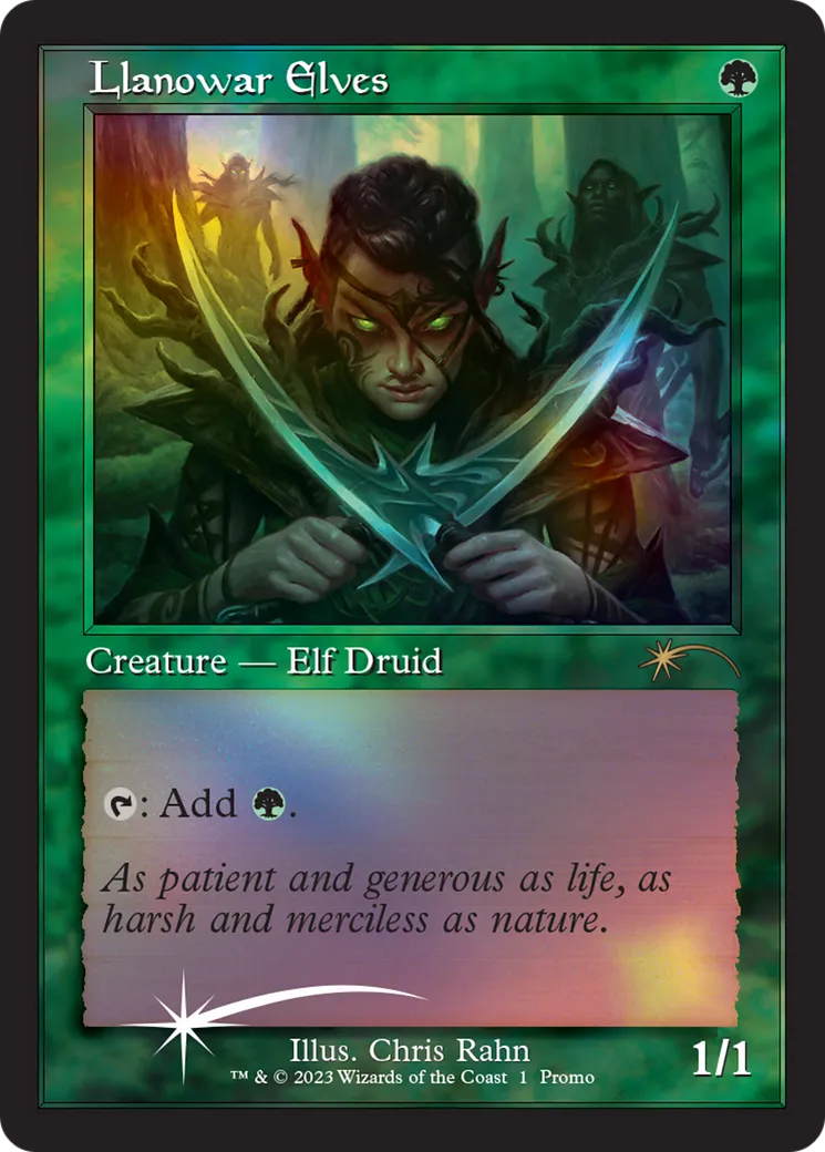 Llanowar Elves — Dominaria United Promos — Magic: The Gathering