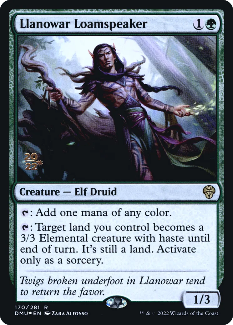 Orateur du terreau de Llanowar — Dominaria United Promos — Magic: The Gathering