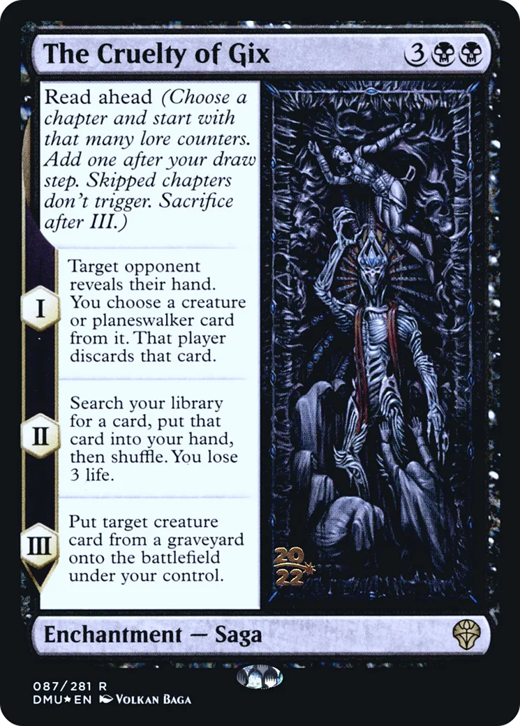 La cruauté de Gix — Dominaria United Promos — Magic: The Gathering