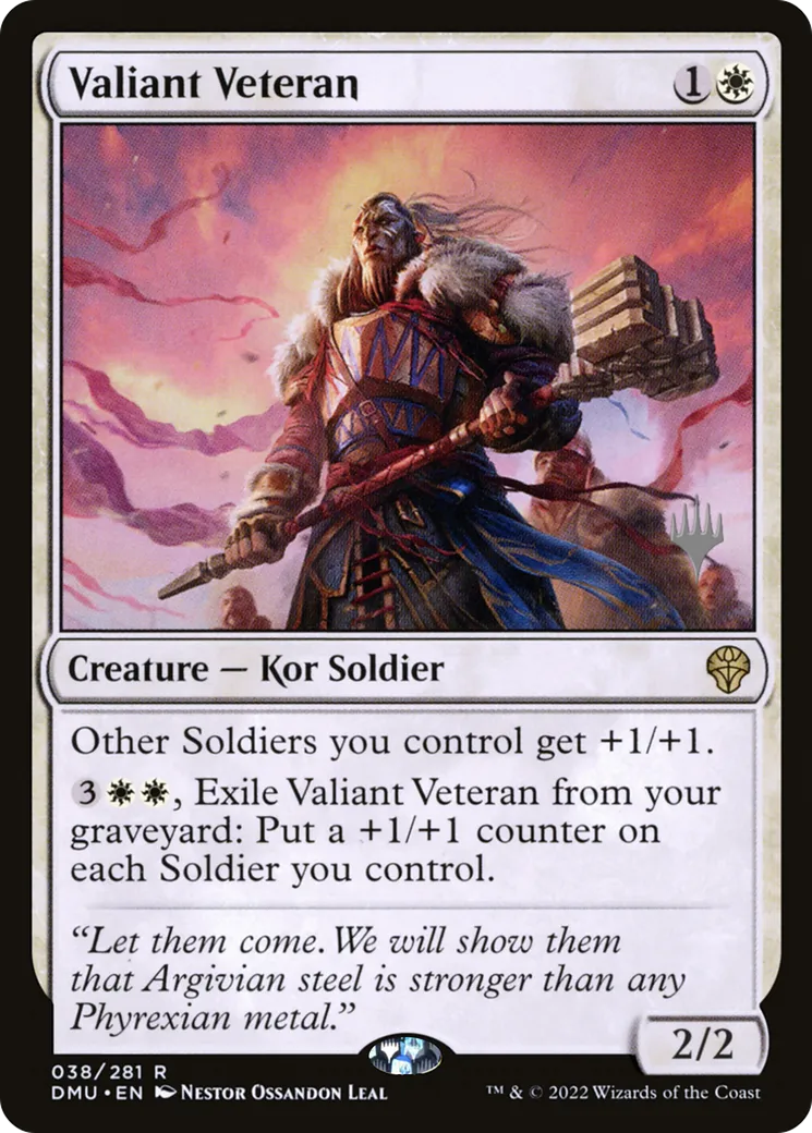 Vétéran vaillant from Dominaria United Promos - Magic: The Gathering