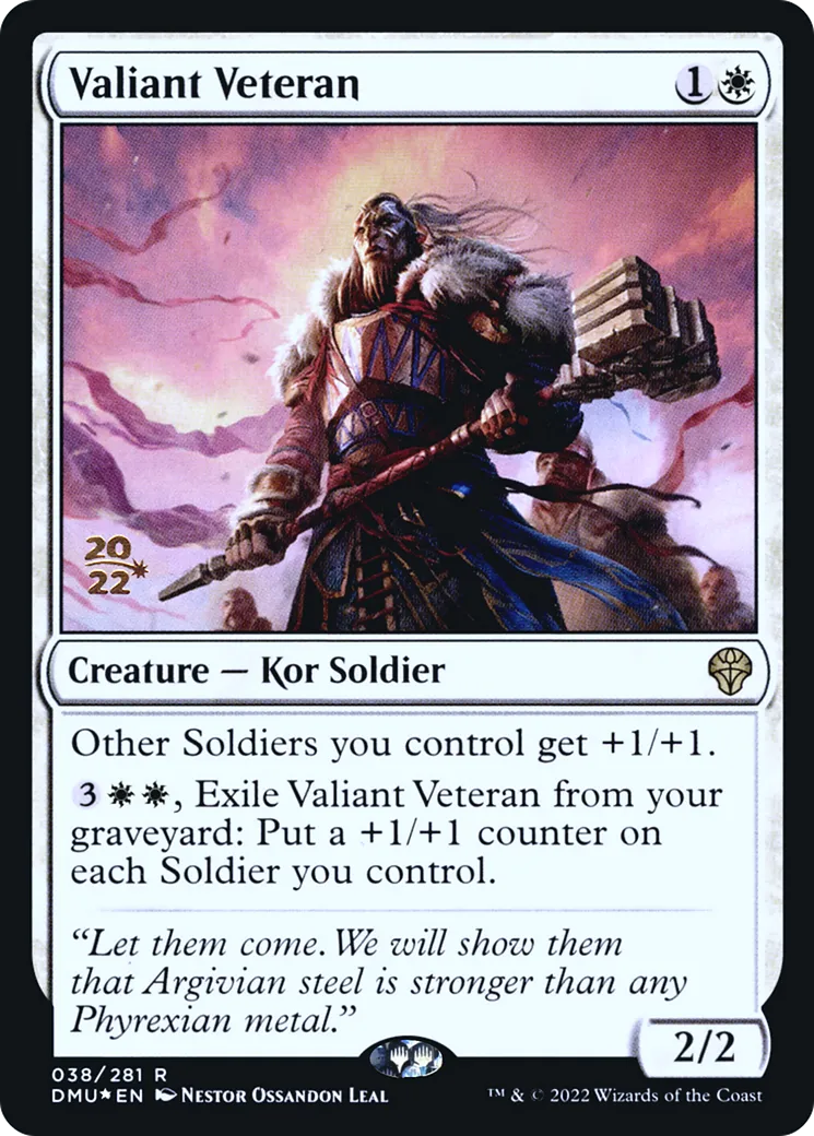 Vétéran vaillant from Dominaria United Promos - Magic: The Gathering