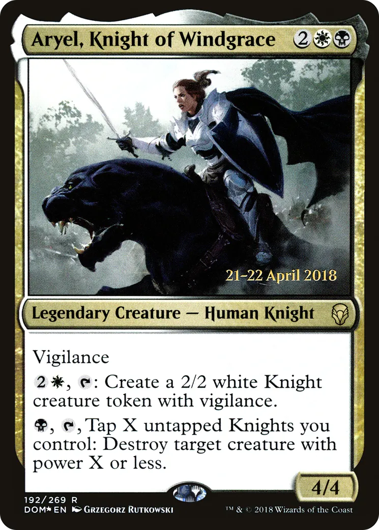 Aryel, chevalière Vent des vertus — Dominaria Promos — Magic: The Gathering