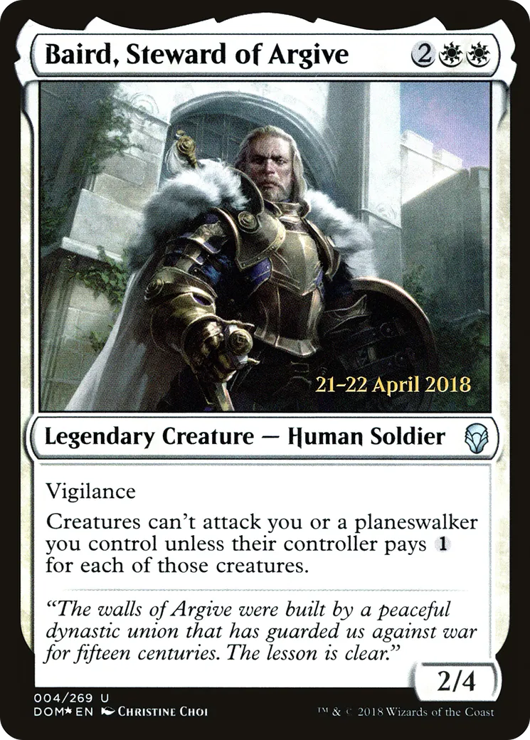 Baird, intendant d'Argive — Dominaria Promos — Magic: The Gathering