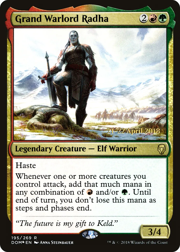 Grand seigneur de guerre Radha — Dominaria Promos — Magic: The Gathering