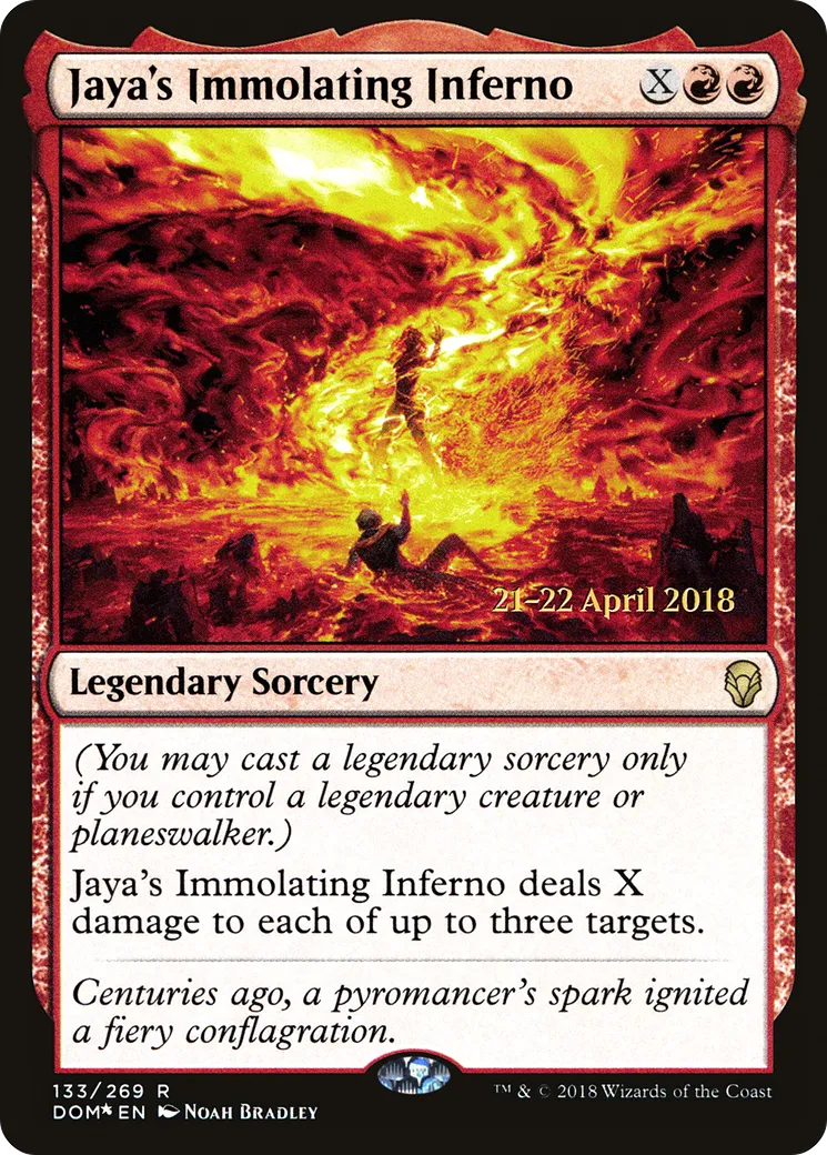 Jaya's Immolating Inferno — Dominaria Promos — Magic: The Gathering