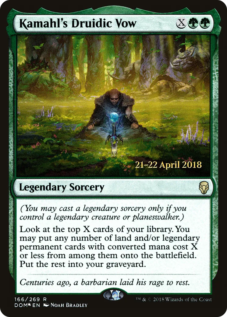 Vœu druidique de Kamahl — Dominaria Promos — Magic: The Gathering