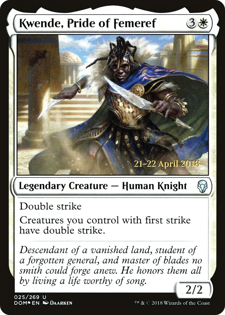 Kwende, fierté de Fémeiref — Dominaria Promos — Magic: The Gathering