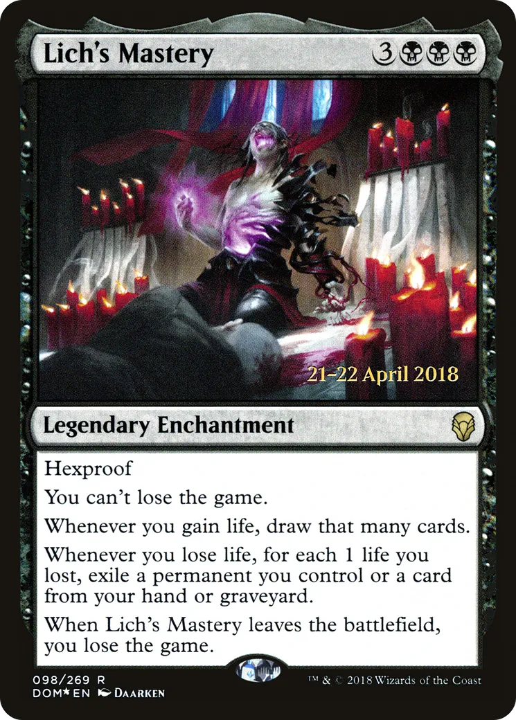 Maîtrise de la liche — Dominaria Promos — Magic: The Gathering