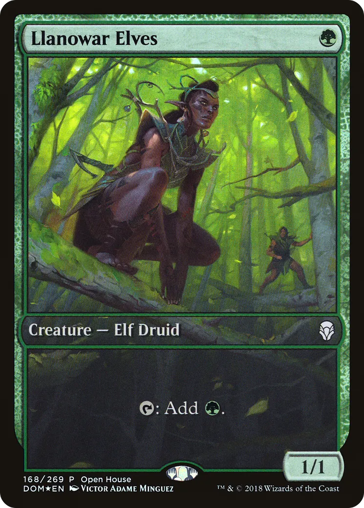 Llanowar Elves — Dominaria Promos — Magic: The Gathering