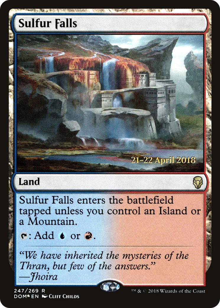 Chutes de soufre — Dominaria Promos — Magic: The Gathering