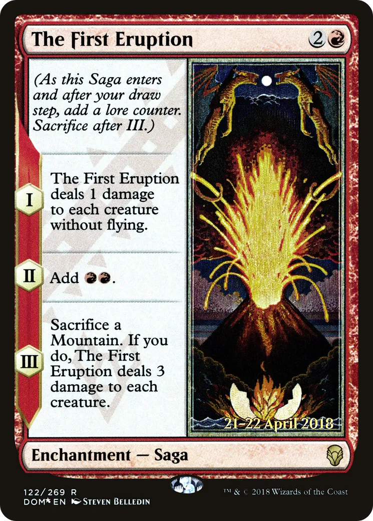 La première éruption — Dominaria Promos — Magic: The Gathering