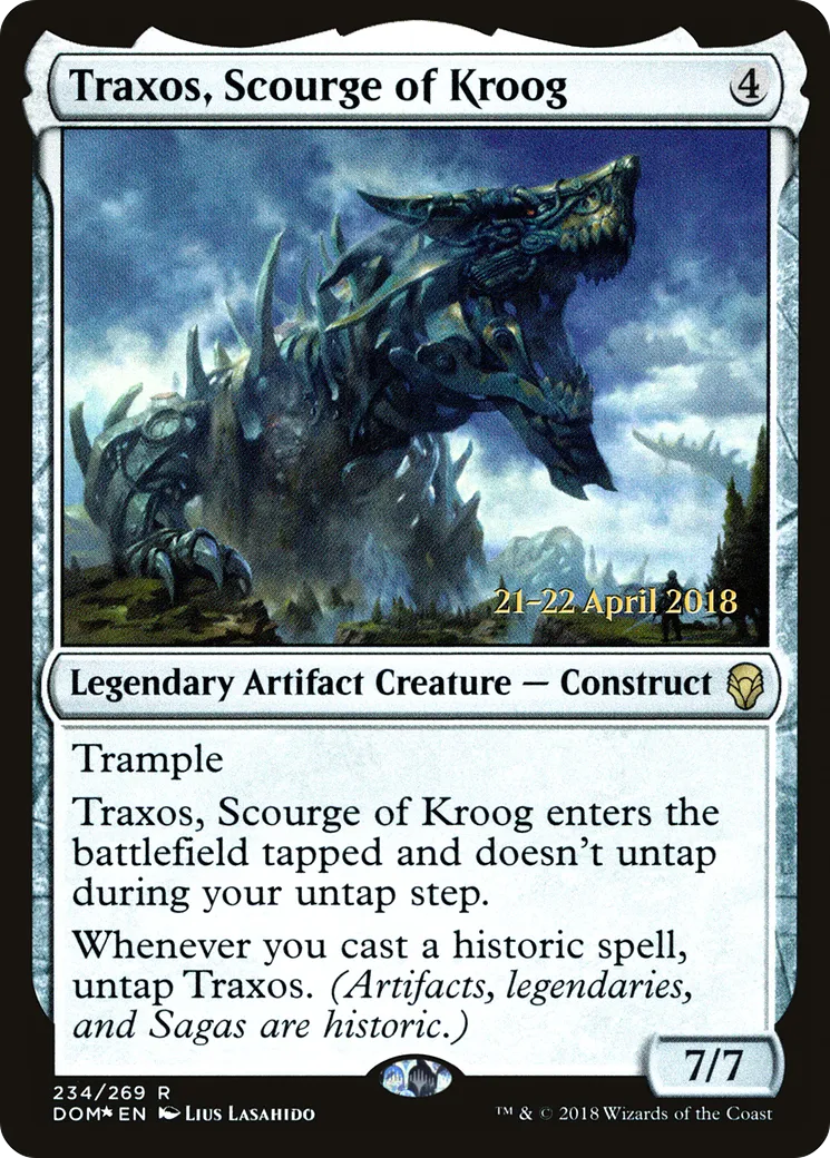 Traxos, Scourge of Kroog — Dominaria Promos — Magic: The Gathering