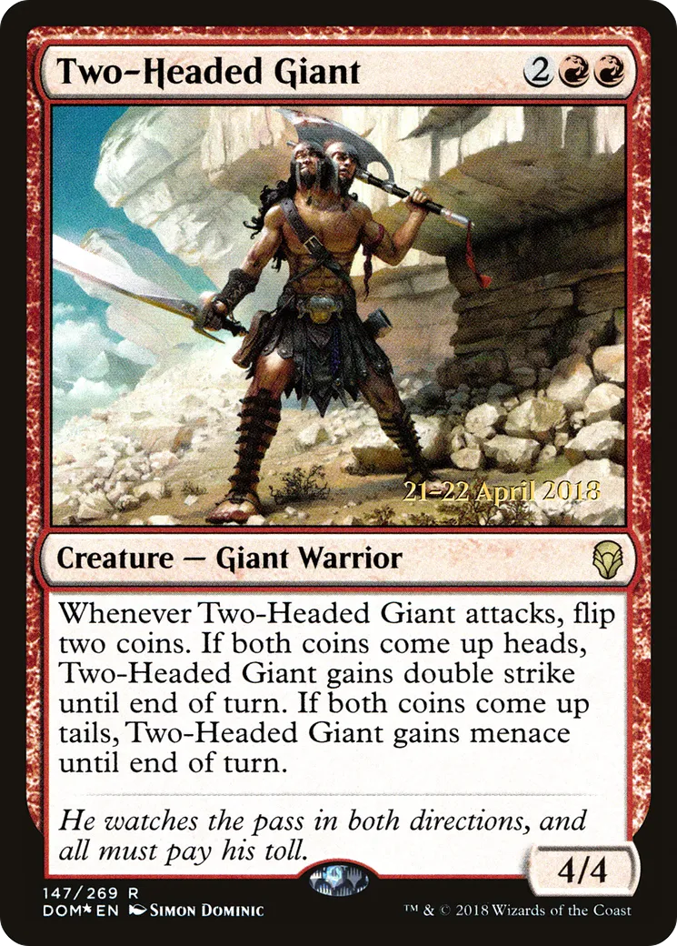 Géant bicéphale — Dominaria Promos — Magic: The Gathering