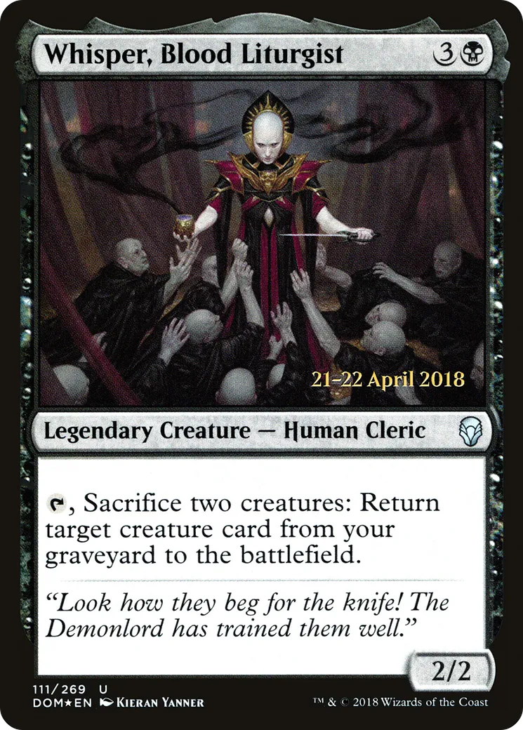 Murmure, liturgiste de sang — Dominaria Promos — Magic: The Gathering