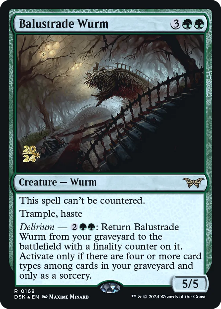 Balustrade Wurm — Duskmourn: House of Horror Promos — Magic: The Gathering