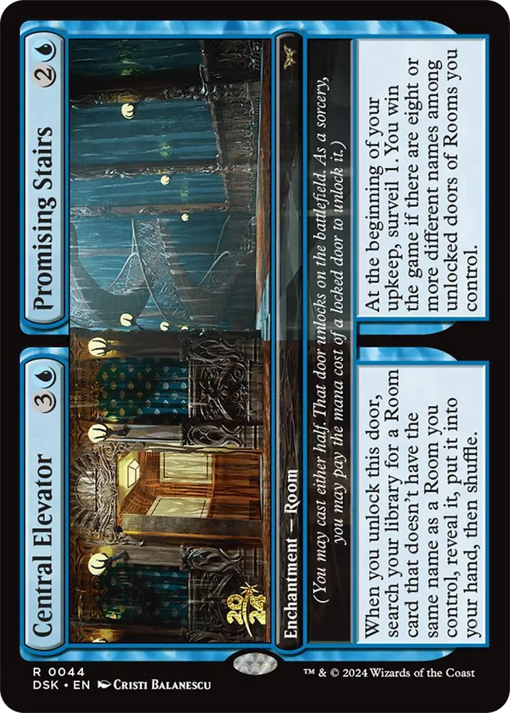 Central Elevator // Promising Stairs — Duskmourn: House of Horror Promos — Magic: The Gathering