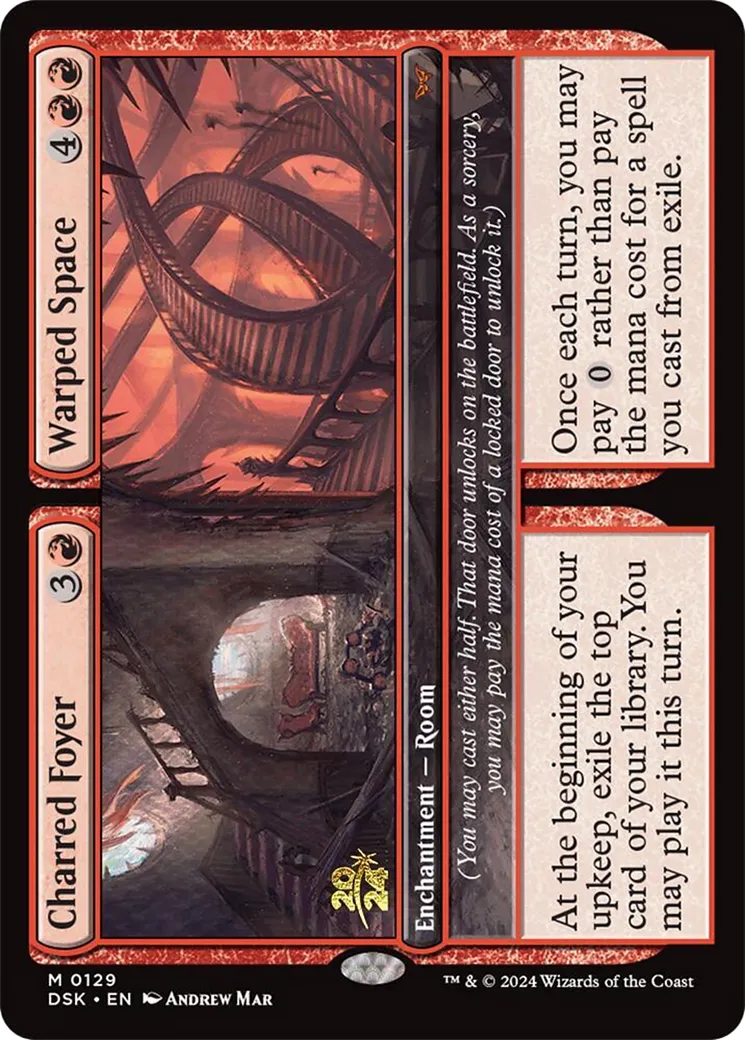 Charred Foyer // Warped Space from Duskmourn: House of Horror Promos - Magic: The Gathering