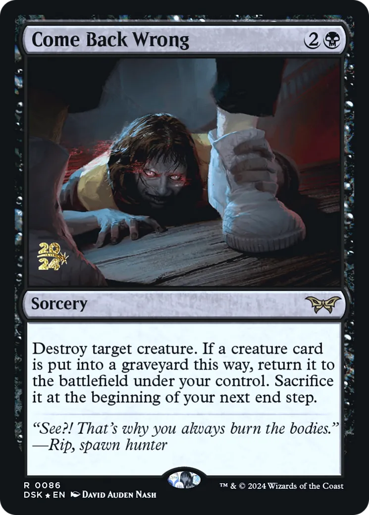 Come Back Wrong — Duskmourn: House of Horror Promos — Magic: The Gathering
