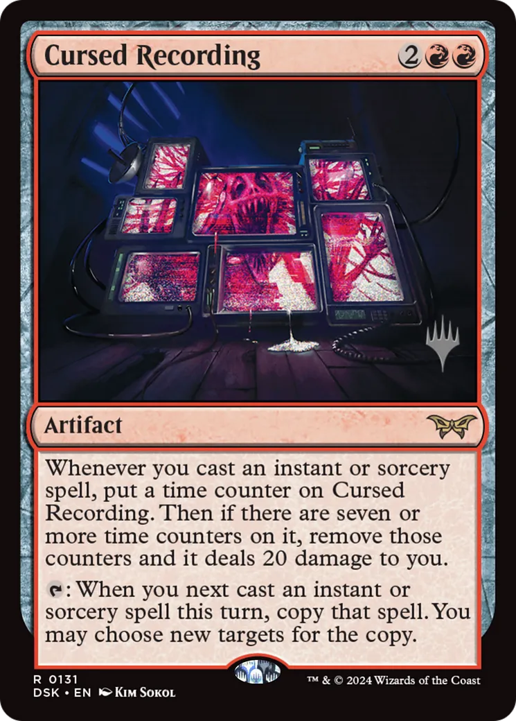 Cursed Recording — Duskmourn: House of Horror Promos — Magic: The Gathering