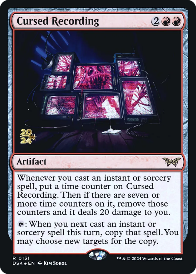 Cursed Recording — Duskmourn: House of Horror Promos — Magic: The Gathering