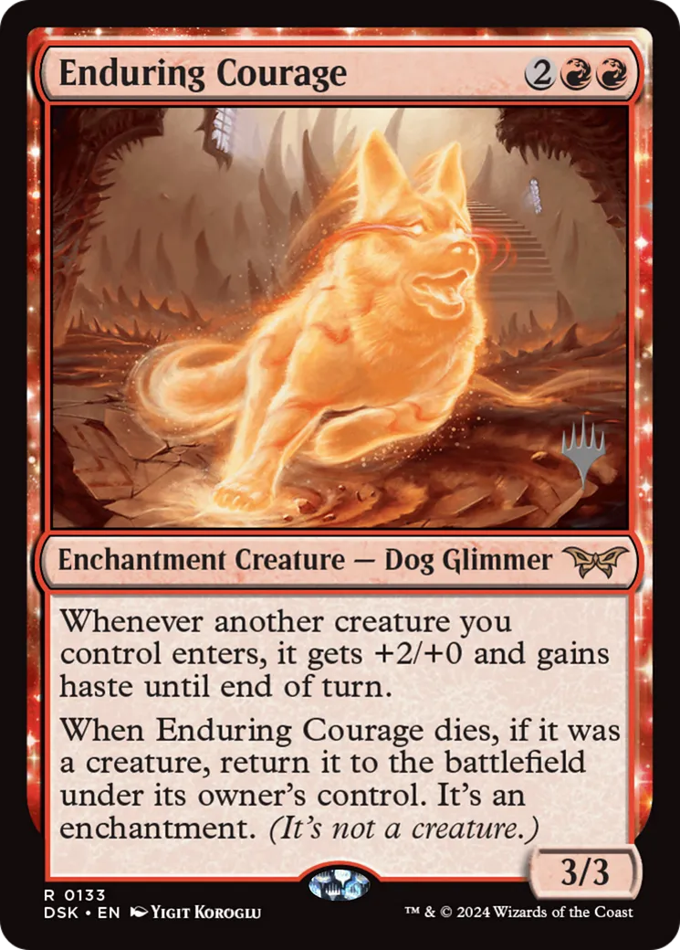 Enduring Courage from Duskmourn: House of Horror Promos - Magic: The Gathering