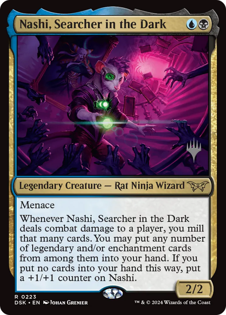 Nashi, Searcher in the Dark — Duskmourn: House of Horror Promos — Magic: The Gathering