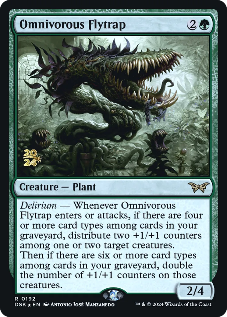 Omnivorous Flytrap from Duskmourn: House of Horror Promos - Magic: The Gathering