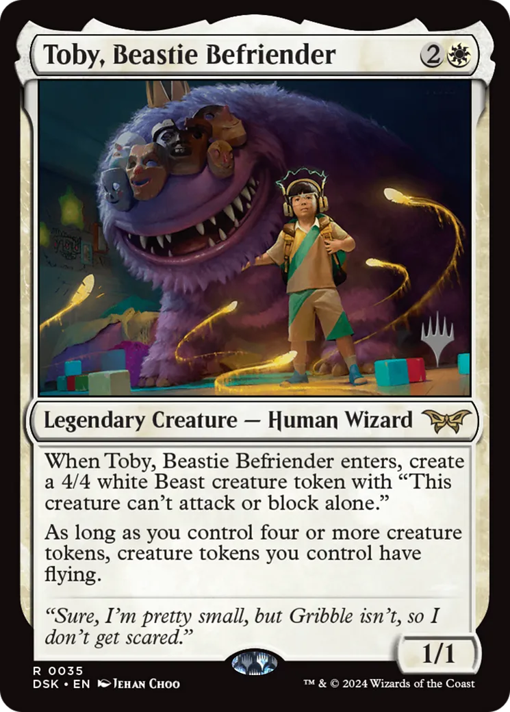 Toby, Beastie Befriender — Duskmourn: House of Horror Promos — Magic: The Gathering