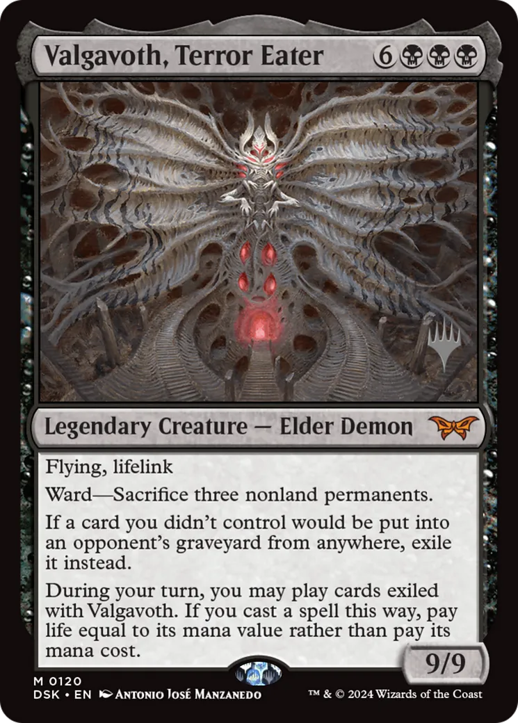 Valgavoth, Terror Eater — Duskmourn: House of Horror Promos — Magic: The Gathering