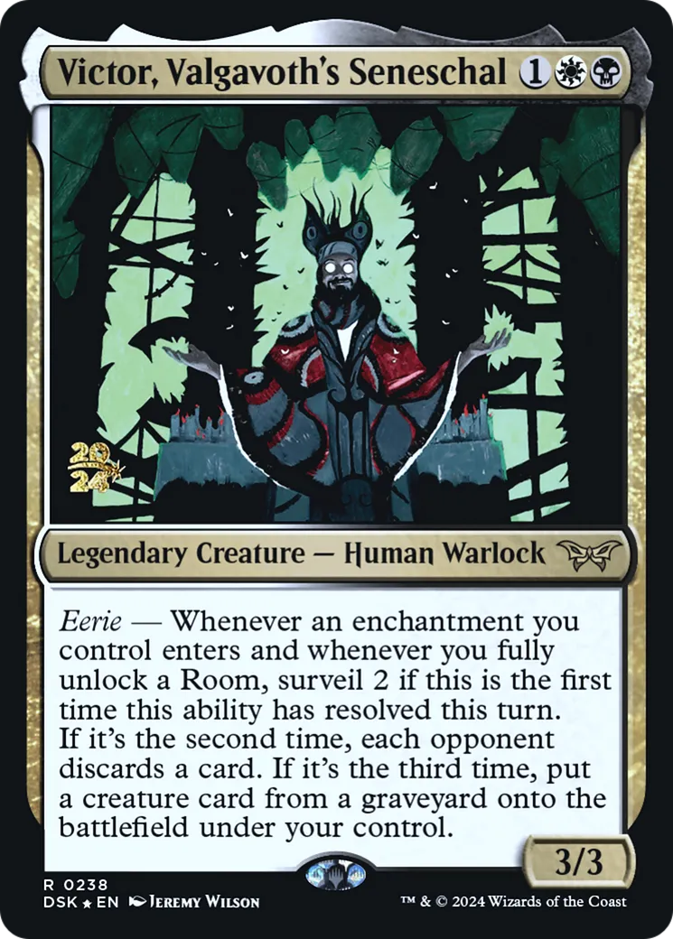 Victor, Valgavoth's Seneschal from Duskmourn: House of Horror Promos - Magic: The Gathering