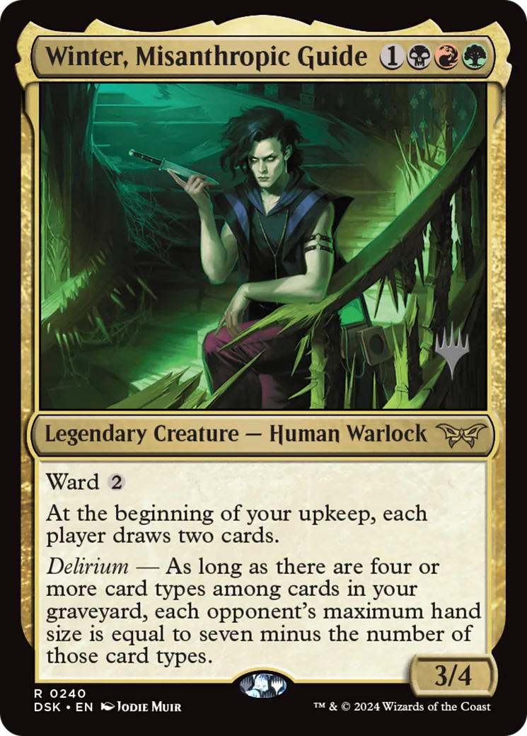Winter, Misanthropic Guide — Duskmourn: House of Horror Promos — Magic: The Gathering
