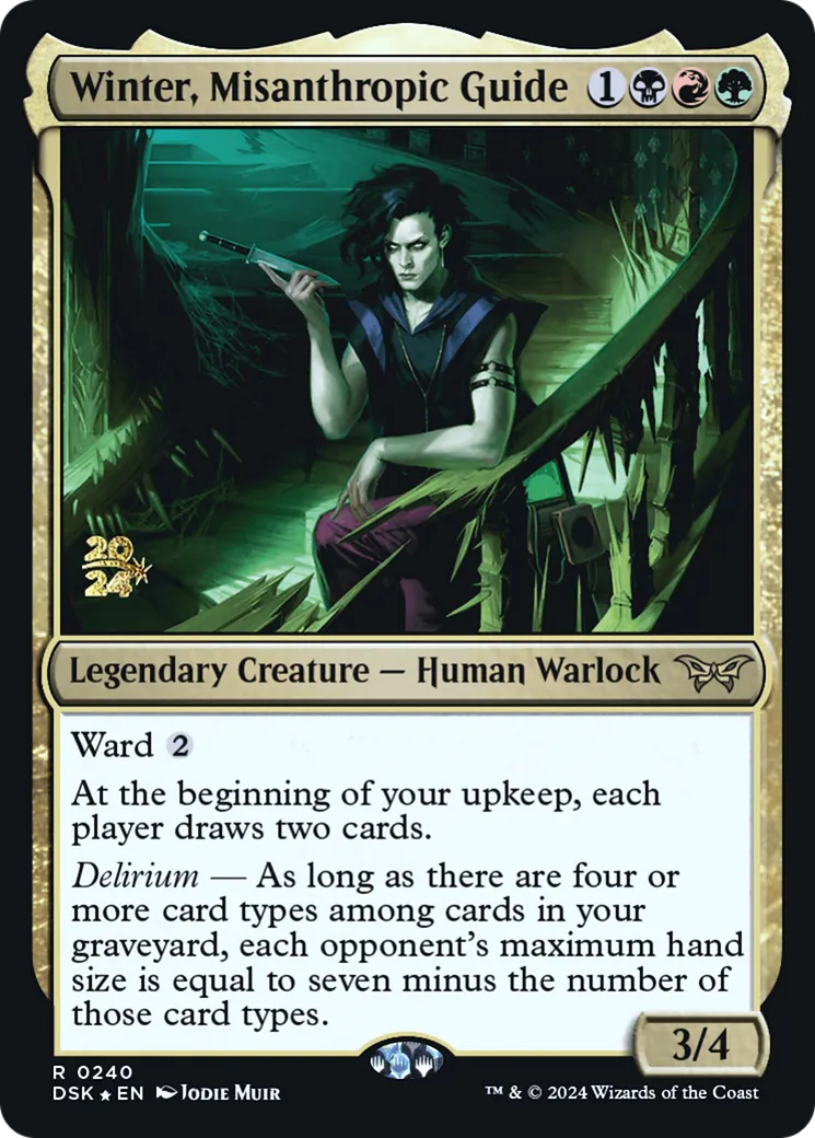 Winter, Misanthropic Guide — Duskmourn: House of Horror Promos — Magic: The Gathering