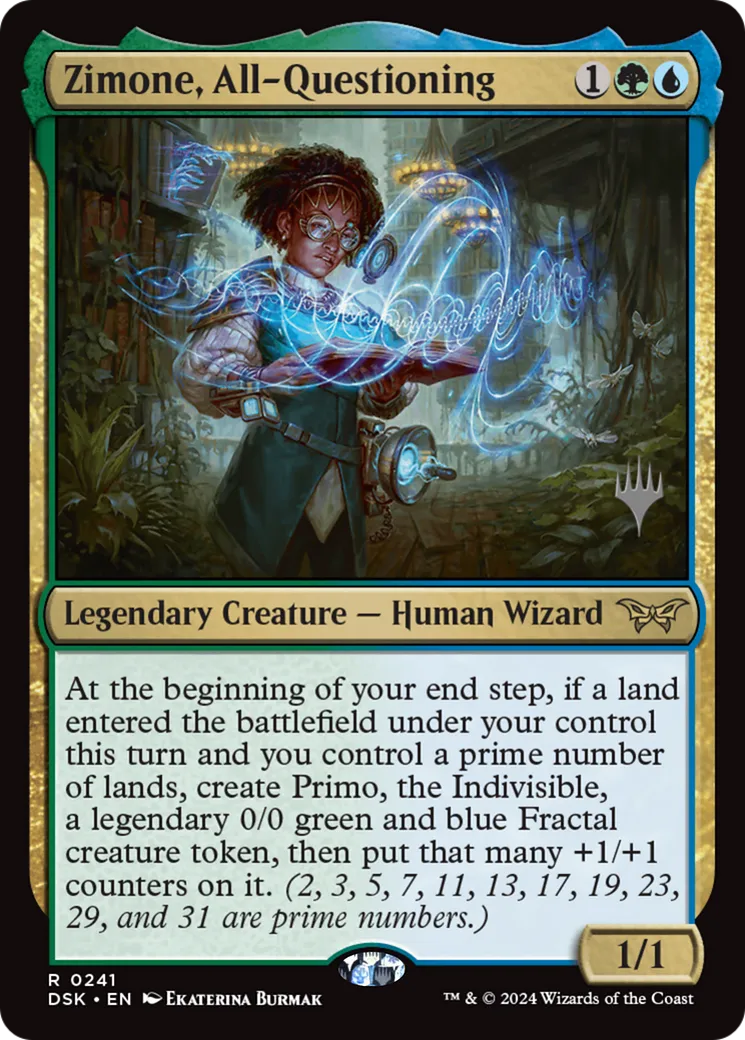 Zimone, All-Questioning — Duskmourn: House of Horror Promos — Magic: The Gathering