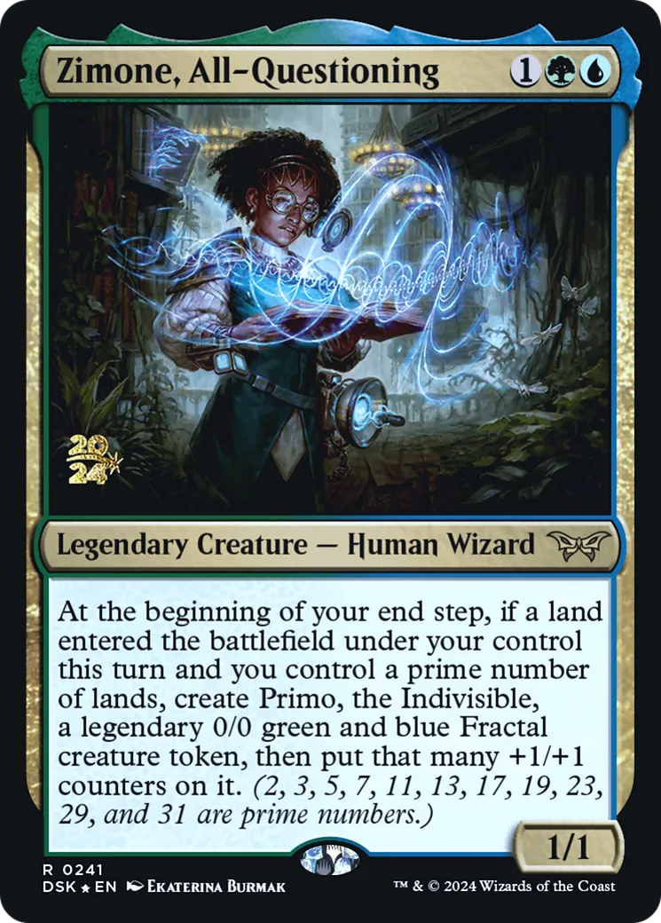 Zimone, All-Questioning — Duskmourn: House of Horror Promos — Magic: The Gathering