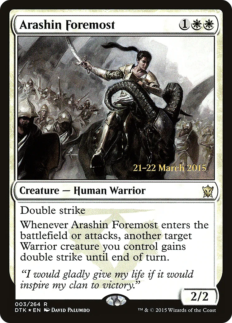 Arashin Foremost from Dragons of Tarkir Promos - Magic: The Gathering