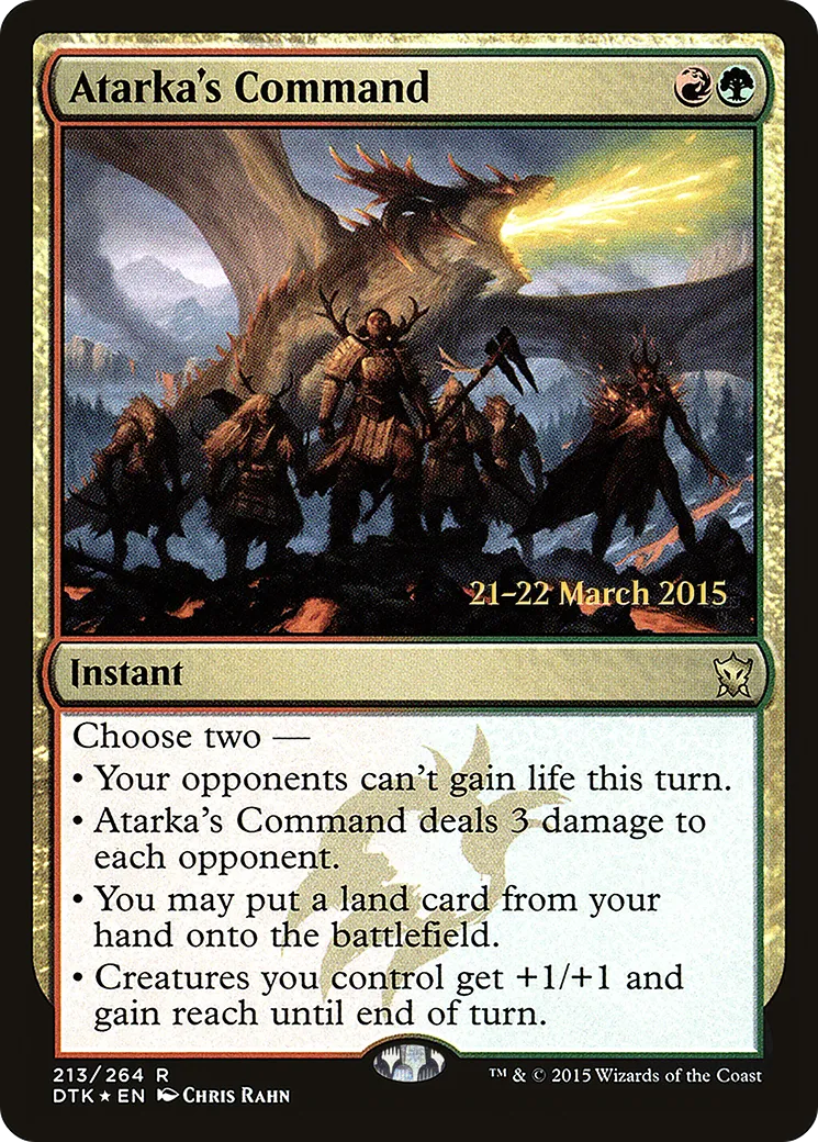 Commandement d'Atarka — Dragons of Tarkir Promos — Magic: The Gathering